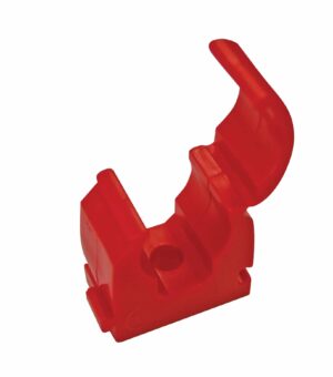 Red hinged pipe clip