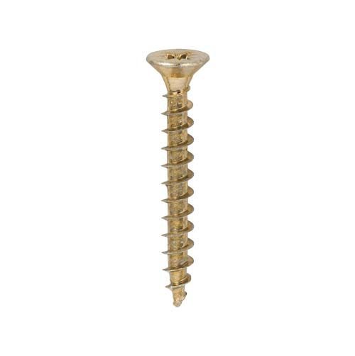 Yellow Passivated Solo Woodscrew 1 yellow passivated woodscrew